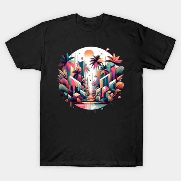 Urban Oasis - Geometric Jungle T-Shirt by The Tee Bizarre